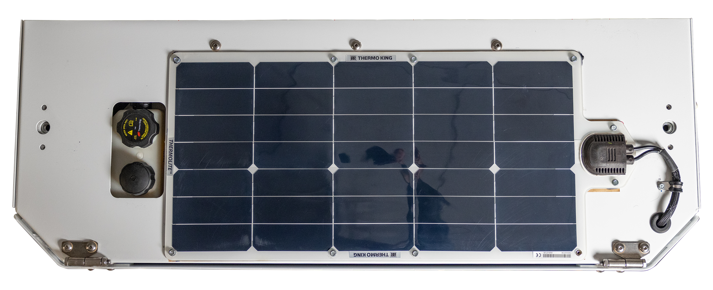 A ThermoLite® 40W solar panel comes standard on all Heat King model