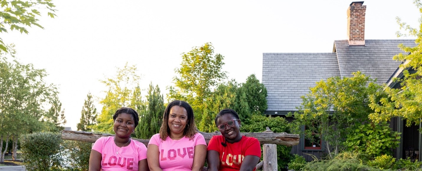 Pictured: (From left to right: Layla (daughter), Judith, and Mya (daughter)
