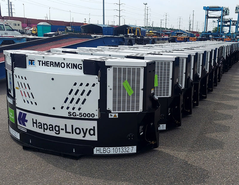 SG-5000 units lined up with Hapag-Lloyd