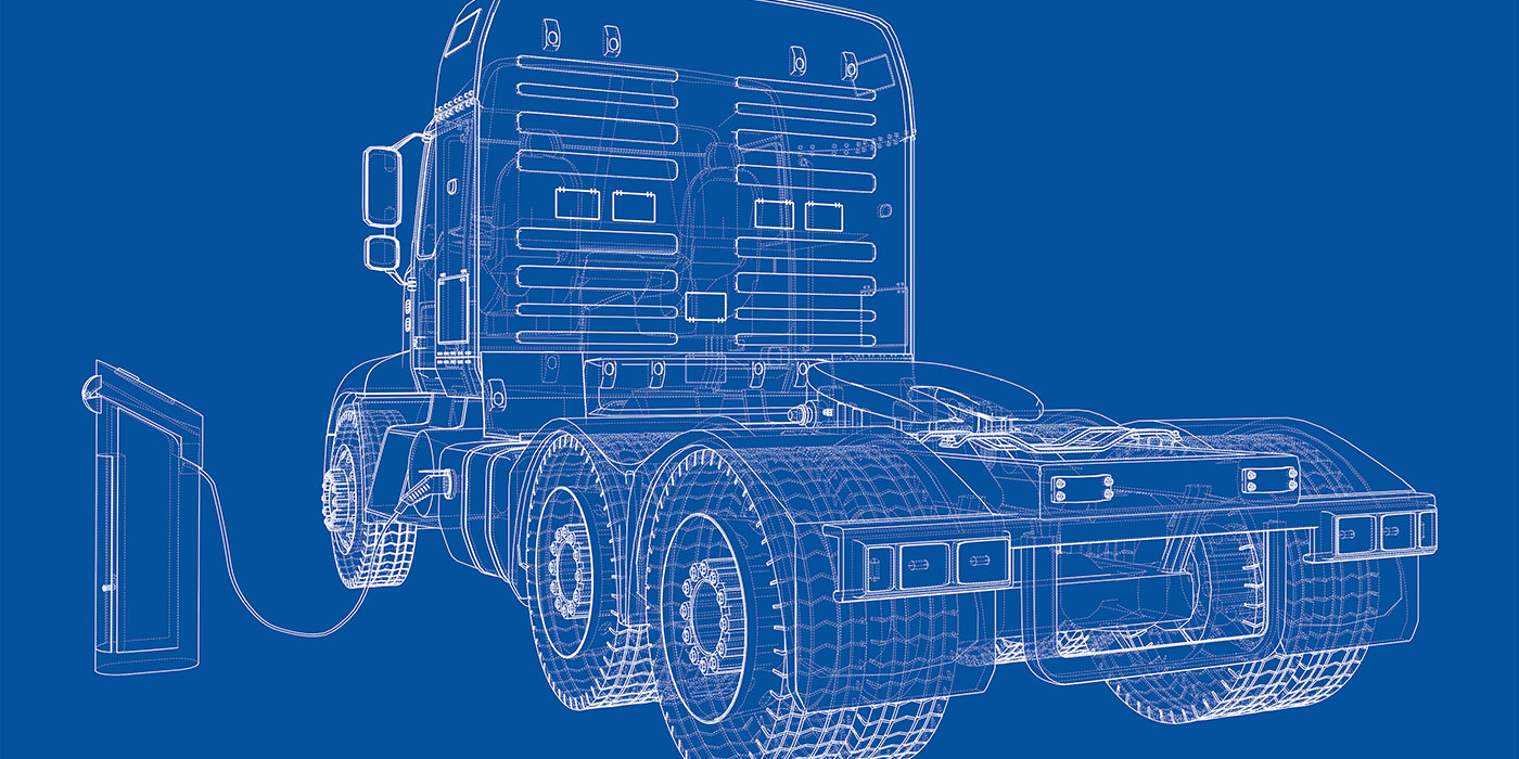 ev charging diagram on semi truck