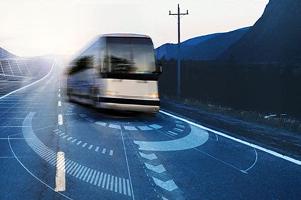 Photo showing a Bus with a solar panel